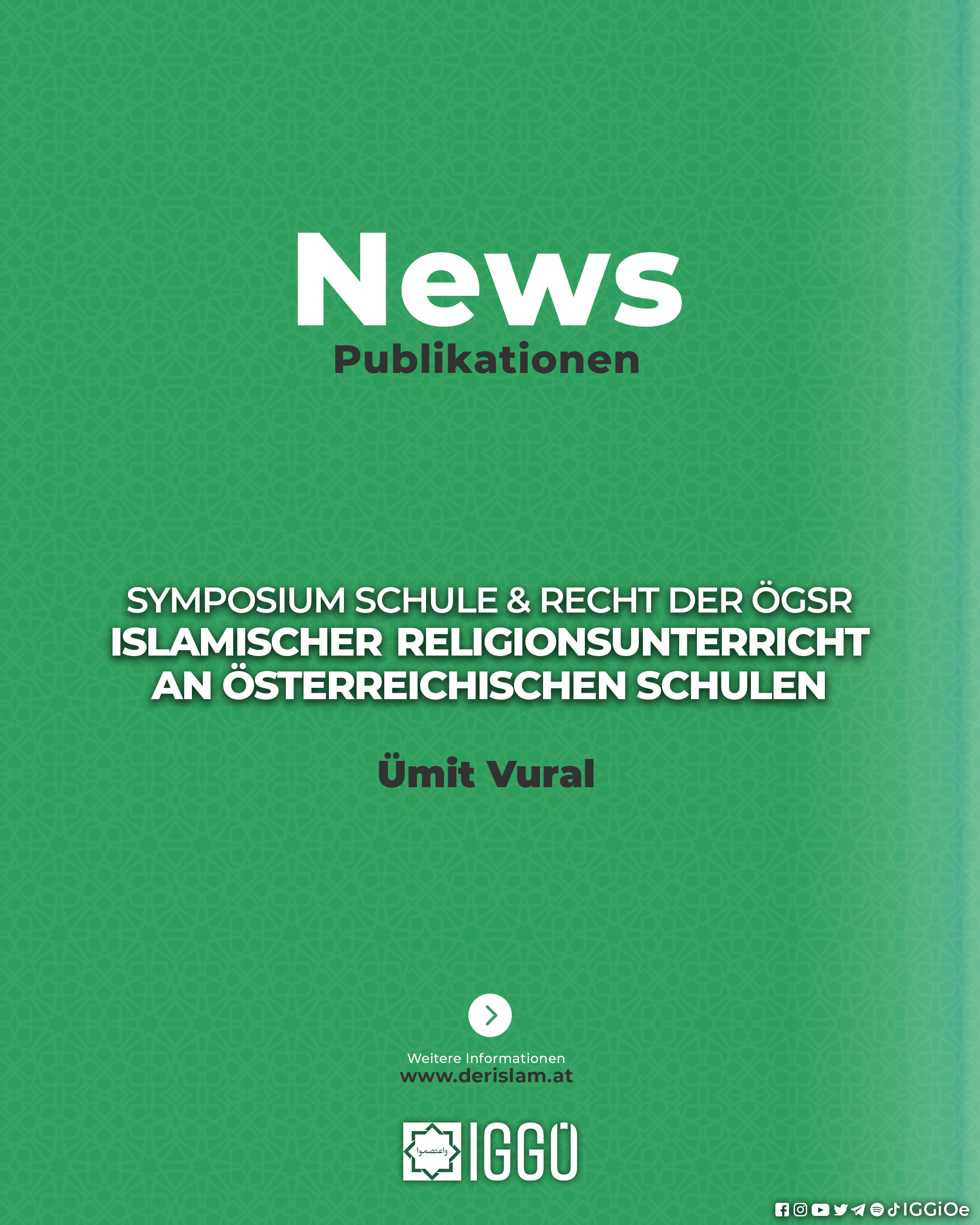 Beitrag des Präsidenten beim Symposium der ÖGSR: Islamischer Religionsunterricht an österreichischen Schulen